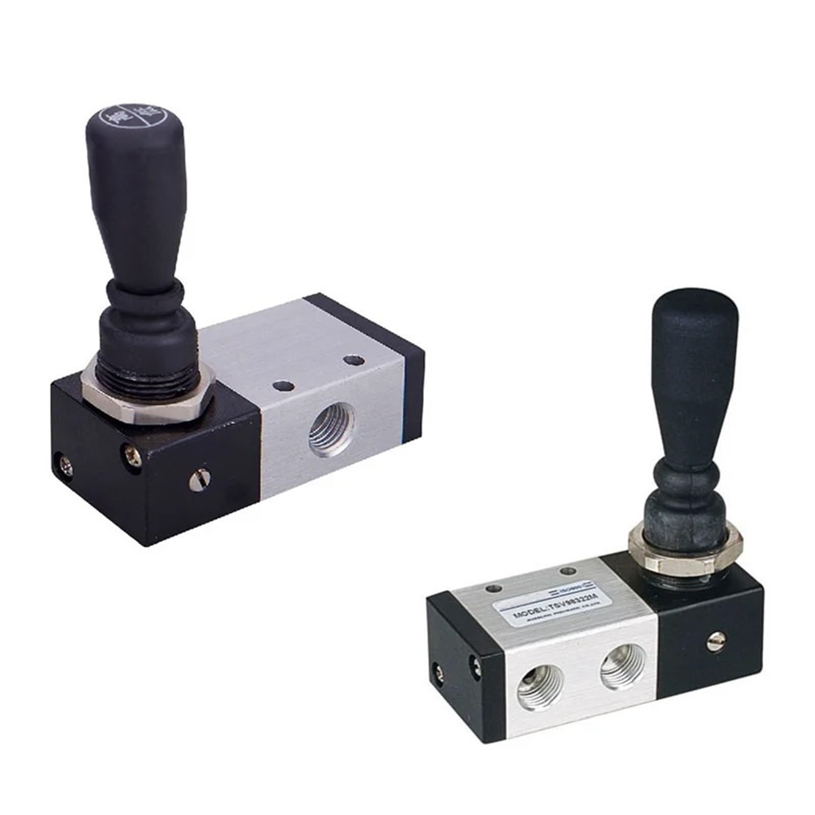2 Position 3 Way Pneumatic Hand Control Valve 1/4 1/8 98321/TSV98322-S/M Spring Loaded Return Mechanical Lock Manual Valve 1Pcs(TSV98321M)