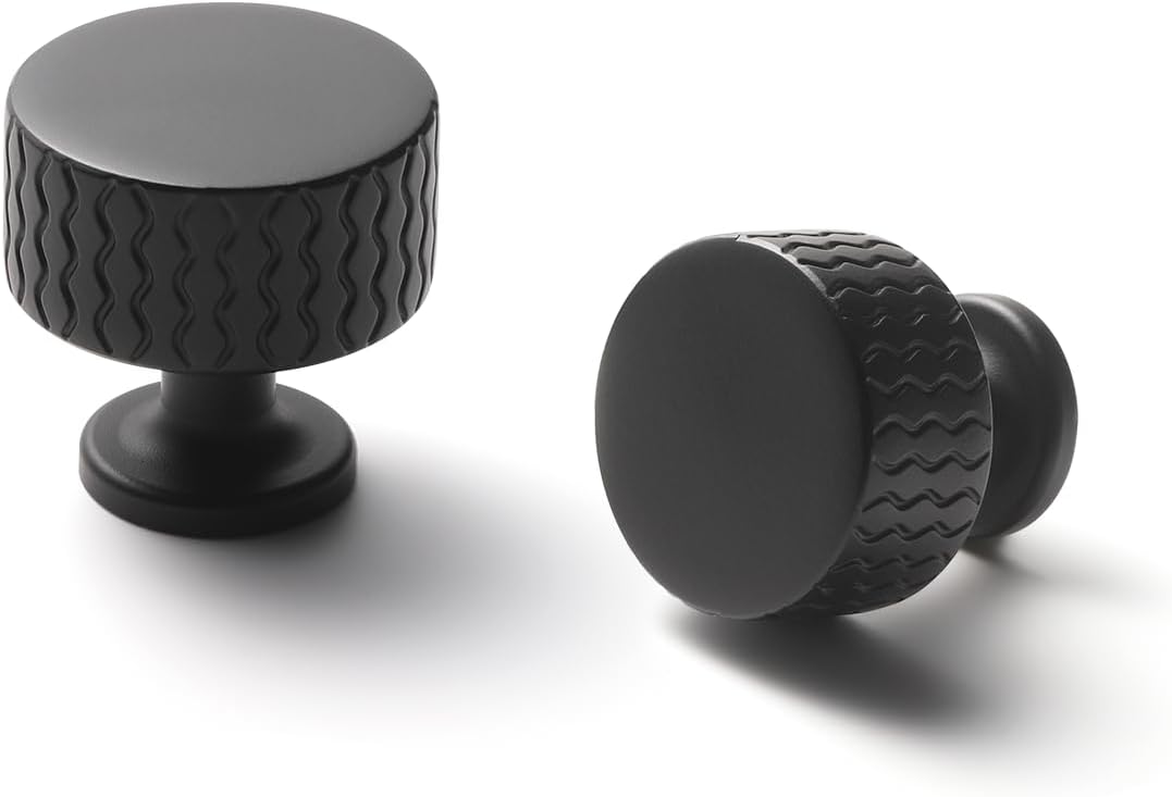 2 Pack Antique Brass Cabinet Knobs Round Dresser Knob Kitchen Cupboard Bathroom Dresser Cabinet Hardware Handles Zinc Alloy