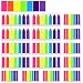 ExcelFu 2380 Pieces Flag Tabs Colored Page Markers Sticky Index Tabs Neon Note Tabs Page Flags, 17 Sets 7 Colors