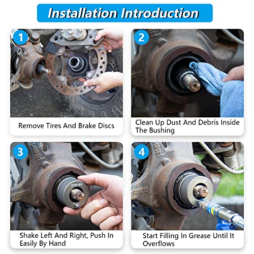 Shejisi 44Mm*40Mm*39Mm Utv Wheel Bearing Greaser,Wear-Resistant Coating, Groove Design Makes It Easier To Inject Grease，For Polaris Ranger Rzr Xp 1000 Scrambler Sprotsman (44Mm) #TOP3