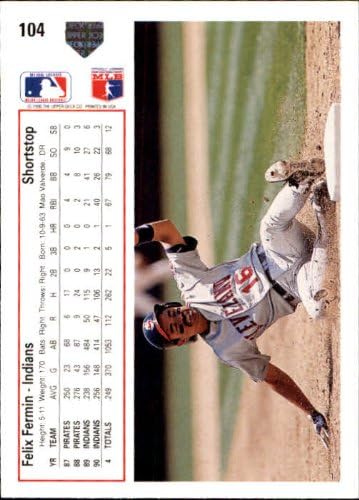 Miniatura 2 de 1991 Upper Deck #104 Felix Fermin - NM-MT