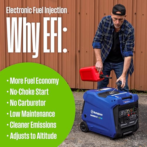 Image of Westinghouse 5000 Peak Watt Super Quiet Dual Fuel Portable Inverter EFI Generator, Remote Electric Start, Gas & Propane Powered, RV Ready, CO Sensor, Parallel Capable, CARB Compliant