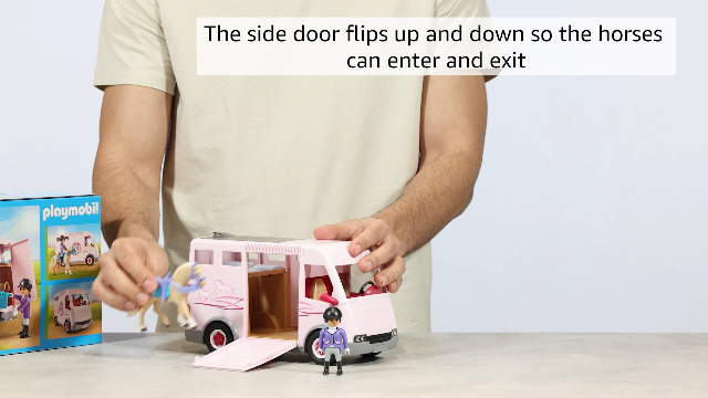 Amazon.com: Playmobil Horse Transporter with Trainer : Toys & Games