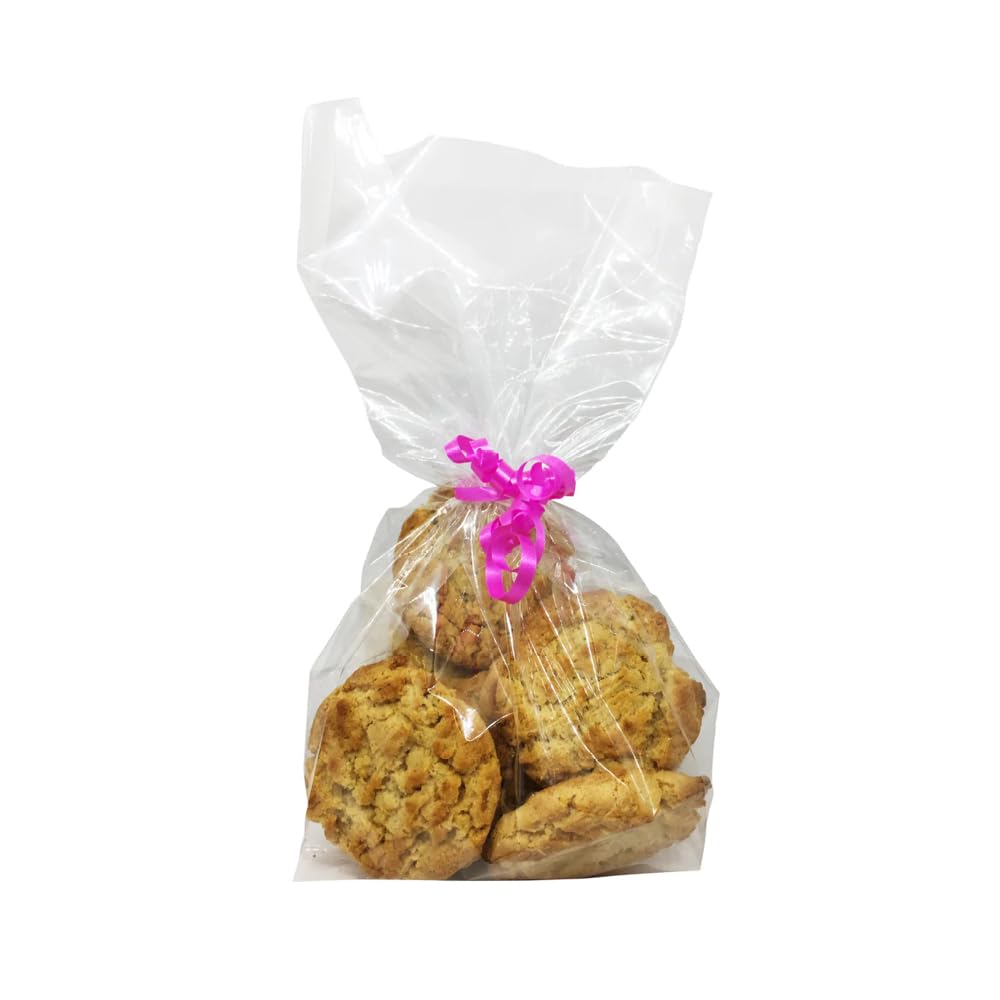 Anniversary House Clear Party Cellophane Bags, 12.5 x 28.5cm, Treat Bags, Party, Including Twist Ties, Pack of 20, M521