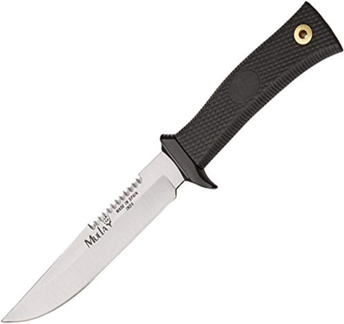 MUELA 25-12 Kraton Rubber Handle Field Knife with Leather Sheath