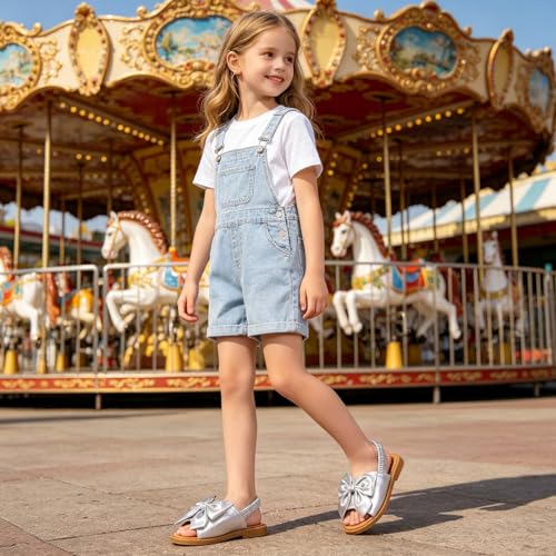 Image of Toddler Girls Sandals Little Girl Summer Flat Sandal Baby Open Toe Outdoor Beach Holiday Dress Shoes