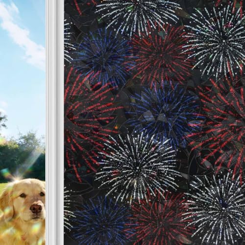 Película decorativa para ventanas con efecto arcoíris miniatura 2
