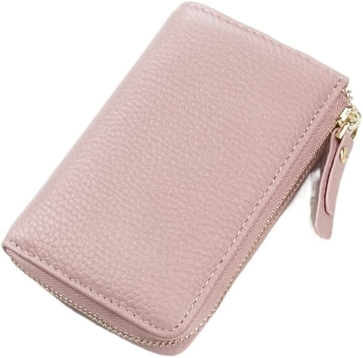 Leather Key Case Women's Small And Large Capacity Key Chain Zipper Wallet Card Case Two-in- Key Bag