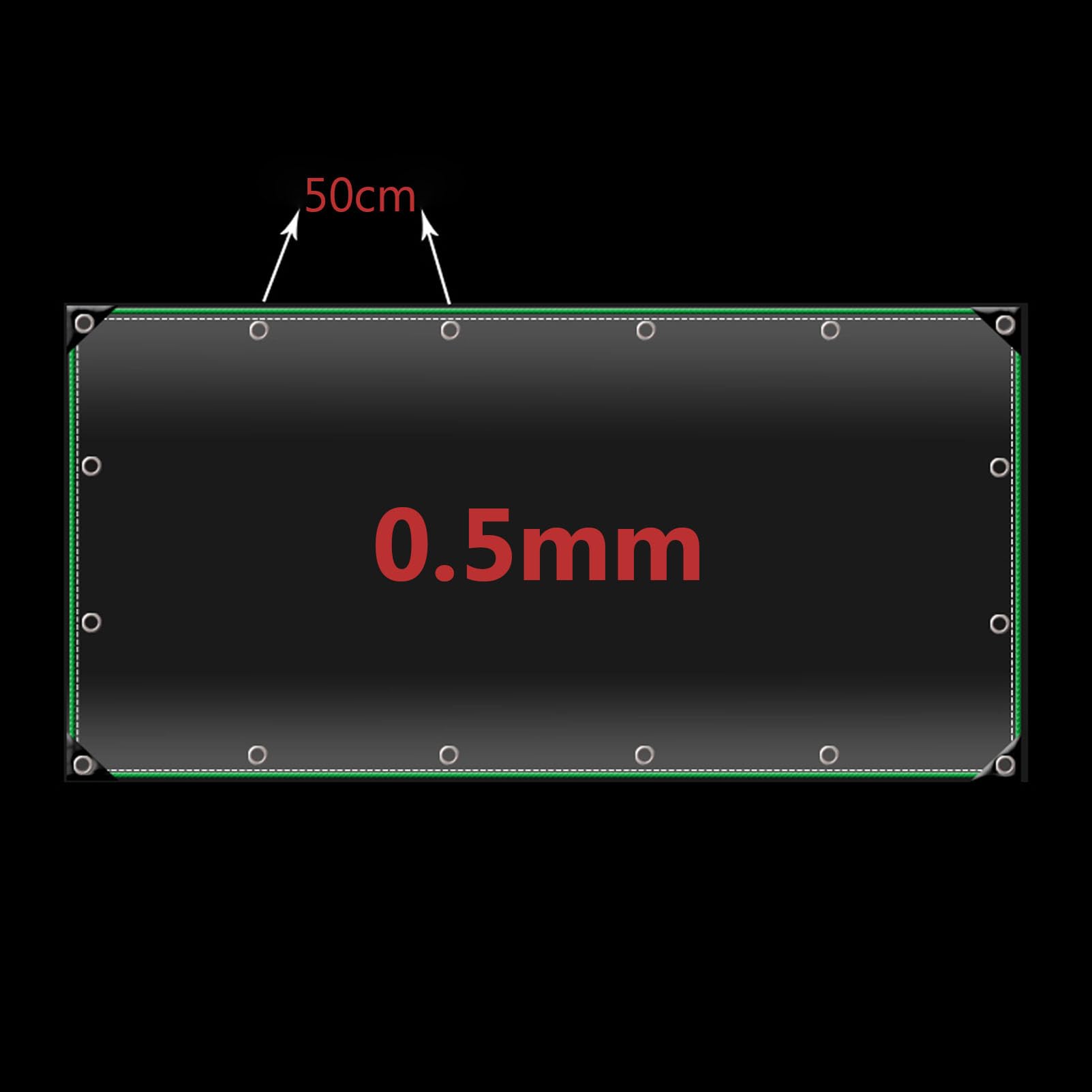 Bâche en PVC transparent 600 g / 2ft/m², 0,5 mm, résistante aux UV, indéchirable, pliable, pour la maison, le jardin, l'extérieur, le balcon - 6 x 8 m / 19.7x26.2ft