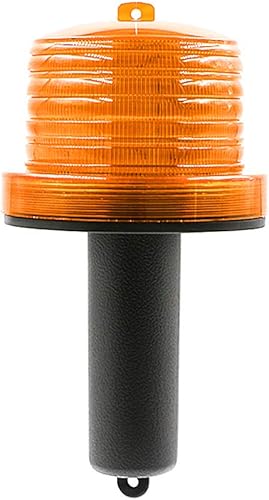 DE-Spark Luz de advertencia estroboscópica accionada solar LED de emergencia, lámpara de faro parpadeante de luz de tráfico de cono de construcción