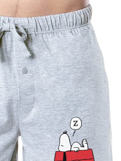 Peanuts Mens' Snoopy Happiness is Sleeping in Character Sleep Pajama Shorts3