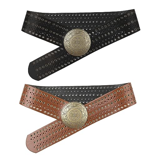Adjustable Relief Round Buckle Belt Fashion Hollow Out Belt Teens Man Waist Belt for Coat Skirts Jeans4