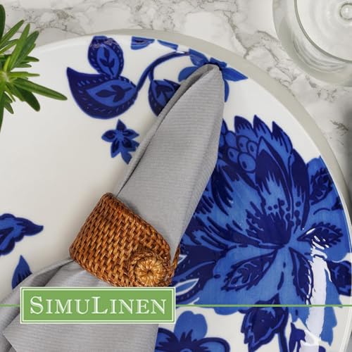 image for SimuLinen Grey Linen Feel Disposable Dinner Napkins - Cloth-Like Koshe