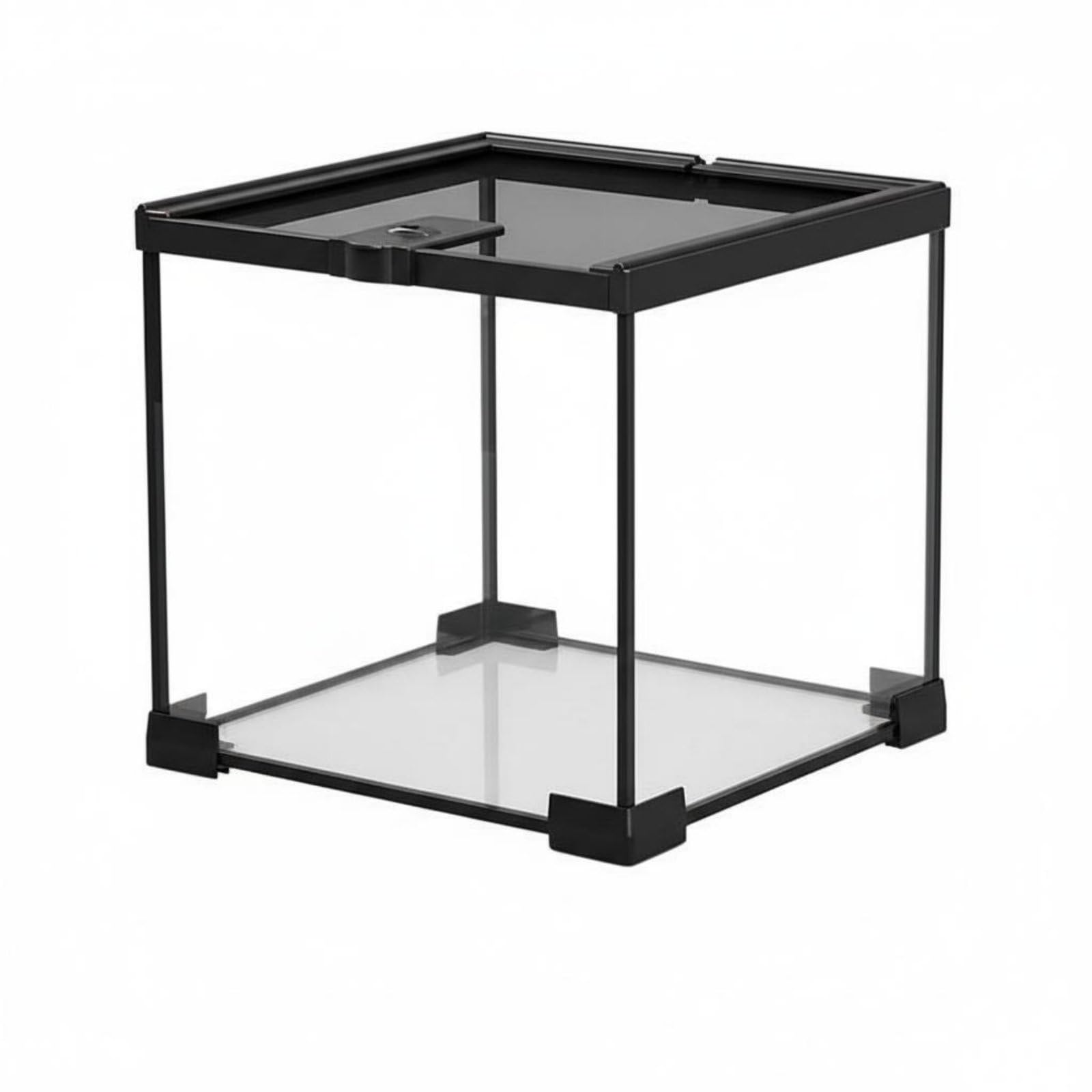 Terrario per Rettili Terrario Vetrina Acquario Teca Habitat con Panoramica Integrale 360 Gradi Coperchio a Maglia con Sicura Manutenzione Facile con, 20-20-20cm