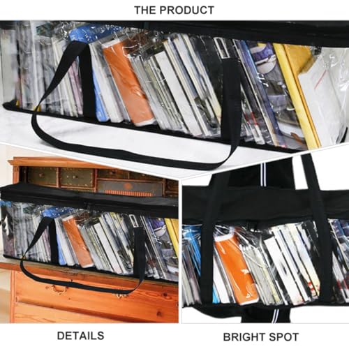 Bolsa transparente para solucionar el desorden de música textos y fundas de DVD 8