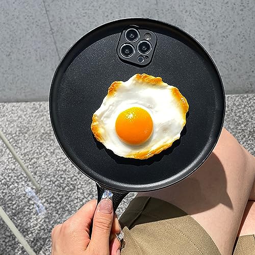 KINGMINOS Funny Fried Cooking Egg Phone Case, Frying Pan Creative Case for iPhone 14 13 11 12 Pro maxxXS XR Silicone Cover (for iPhone 13 Pro) by KINGMINOS - Image 3