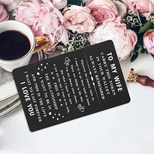 Image of TGCNQ Romantic Wife Gifts, Wallet Card Gifts for Wife for Mother's Day Christmas Valentines