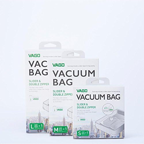 VAGO Portable Vacuum Compression Bag Travel Luggage Space Saver (S/M/L) (S (36cm x 36cm))