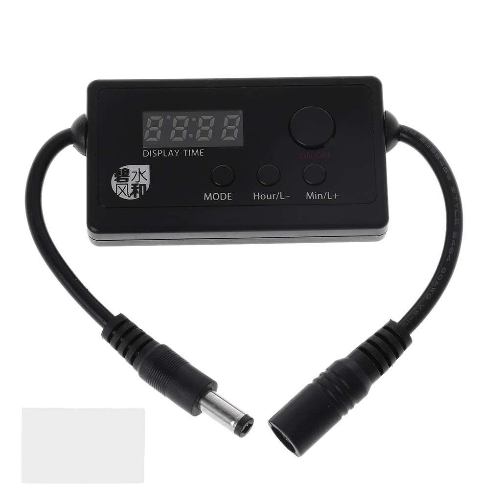 Bhfyob Black Fishtank Aquarium Led Light Dimmer Intelligent Timing Dimming Intelligent Timing Modulator Controller