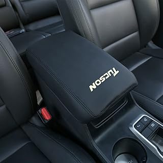 ACSUZ Car Armrest Covers, for Hyundai Tucson 2015-2020, Car Centre Console Armrest Cushion, Premium Protection Accessories, Car Interior, White Style