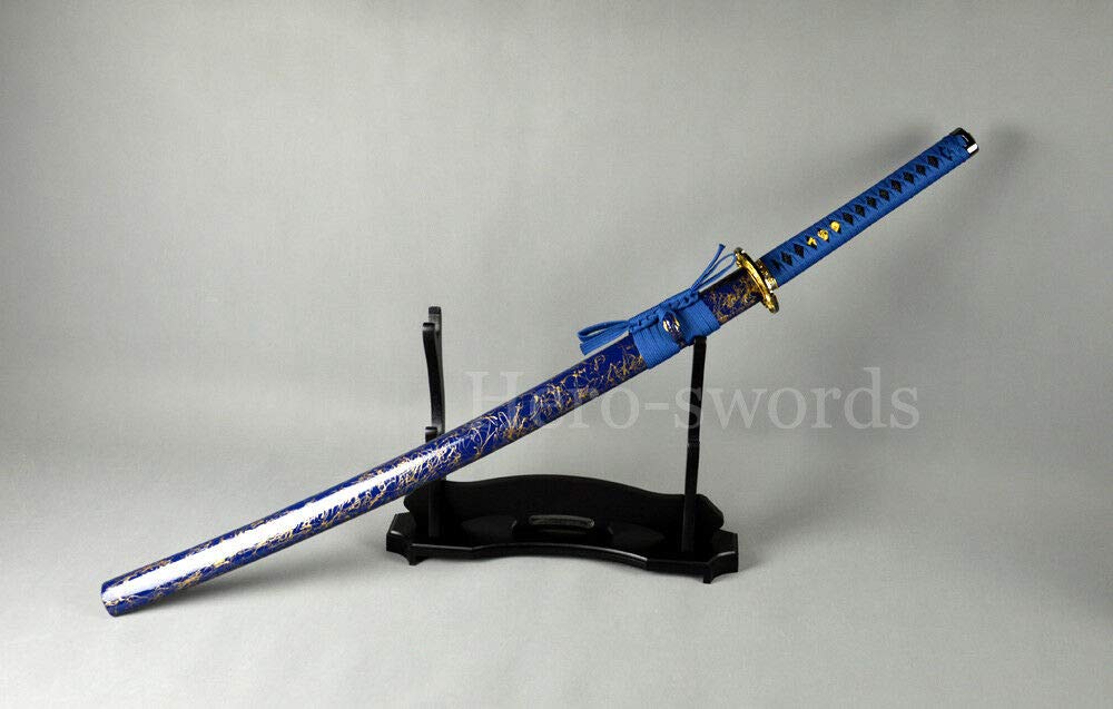 YL Sword Handmade Special Blue Color 1095 High Carbon Steel Japanese Samurai Katana Sword