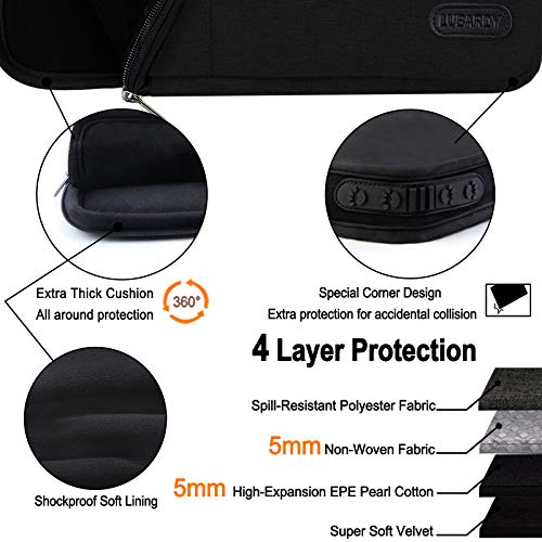 13-14 Inch Laptop Sleeve Bag Case Briefcase for Notebook Computer Ultrabook MacBook Air/Pro Waterproof Protective Tables Case Laptop Sleeve Case Portable Handle Laptop Bag,Black