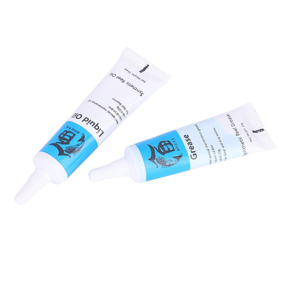 SUEH Fishing Reel Lubricant Kit - Oil & Grease for Spinning & Low-Profile Reels - 10g Each - 30g Total - Prevent Corrosion - Marine Use