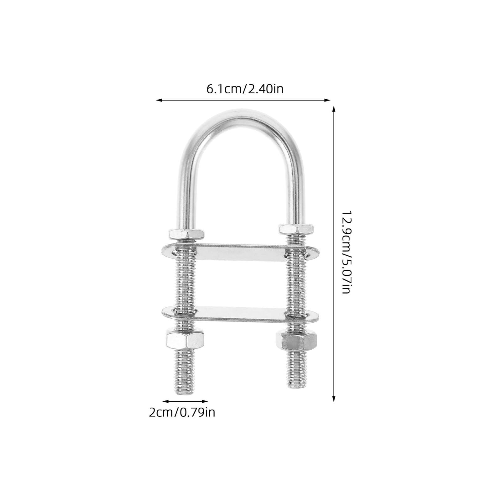 ERINGOGO Boulon Robuste M10 en Acier Inoxydable en U pour Bateau Fixation de Pont Installation Facile pour Conditions Extérieures Lourdes