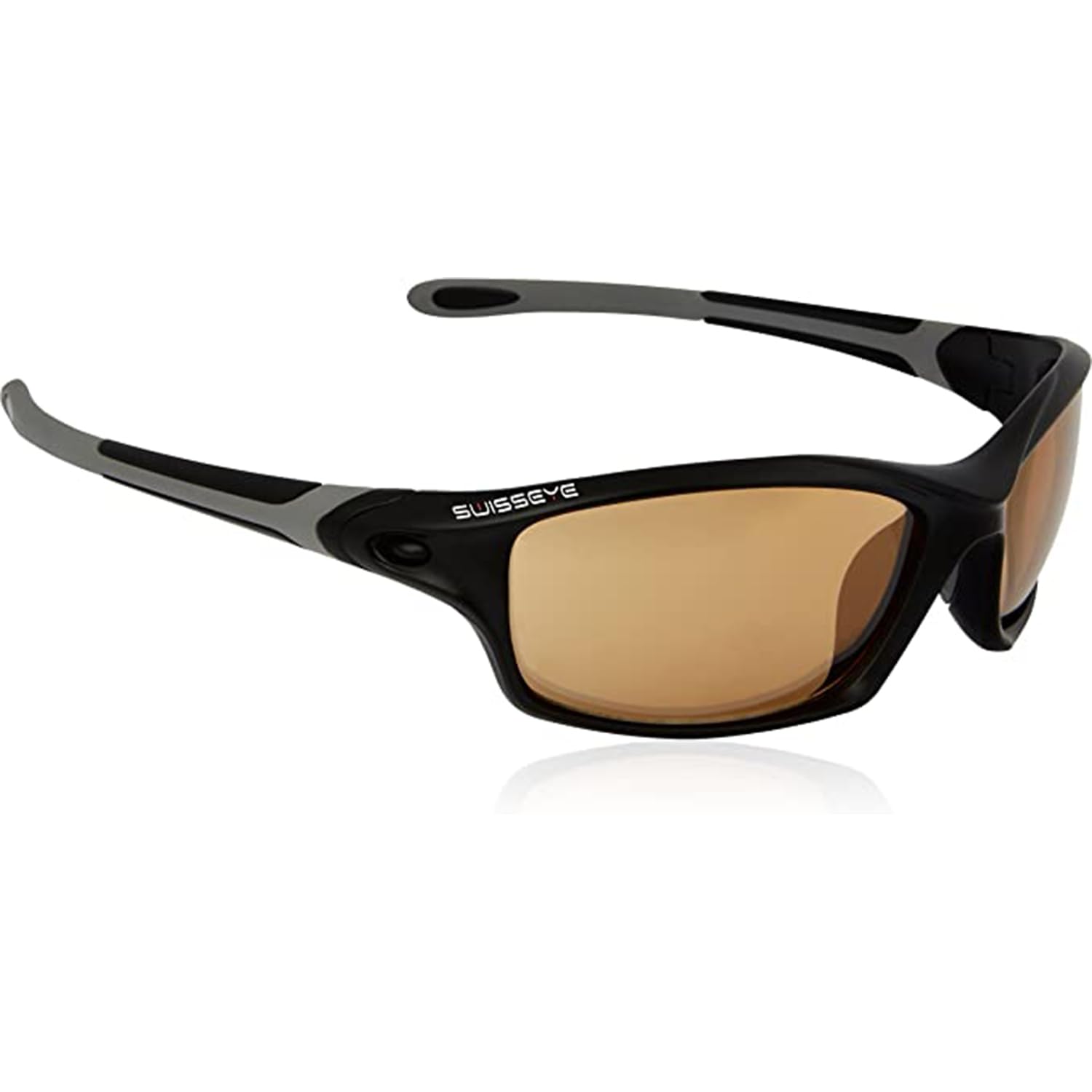 Swisseye Grip Sportbrille (100% UVA-, UVB- und UVC-Schutz, verstellbarer Nasenbereich, splitterfreies Material TR90, inkl. Mikrofaserbeutel)