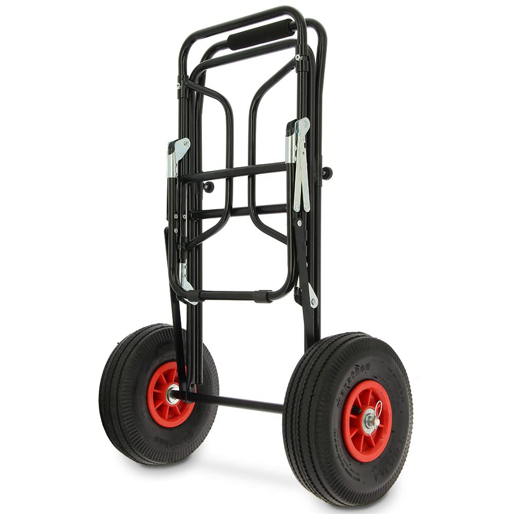 DNA Leisure NGT Chariot de pêche à la carpe léger réglable pliable compact double roue