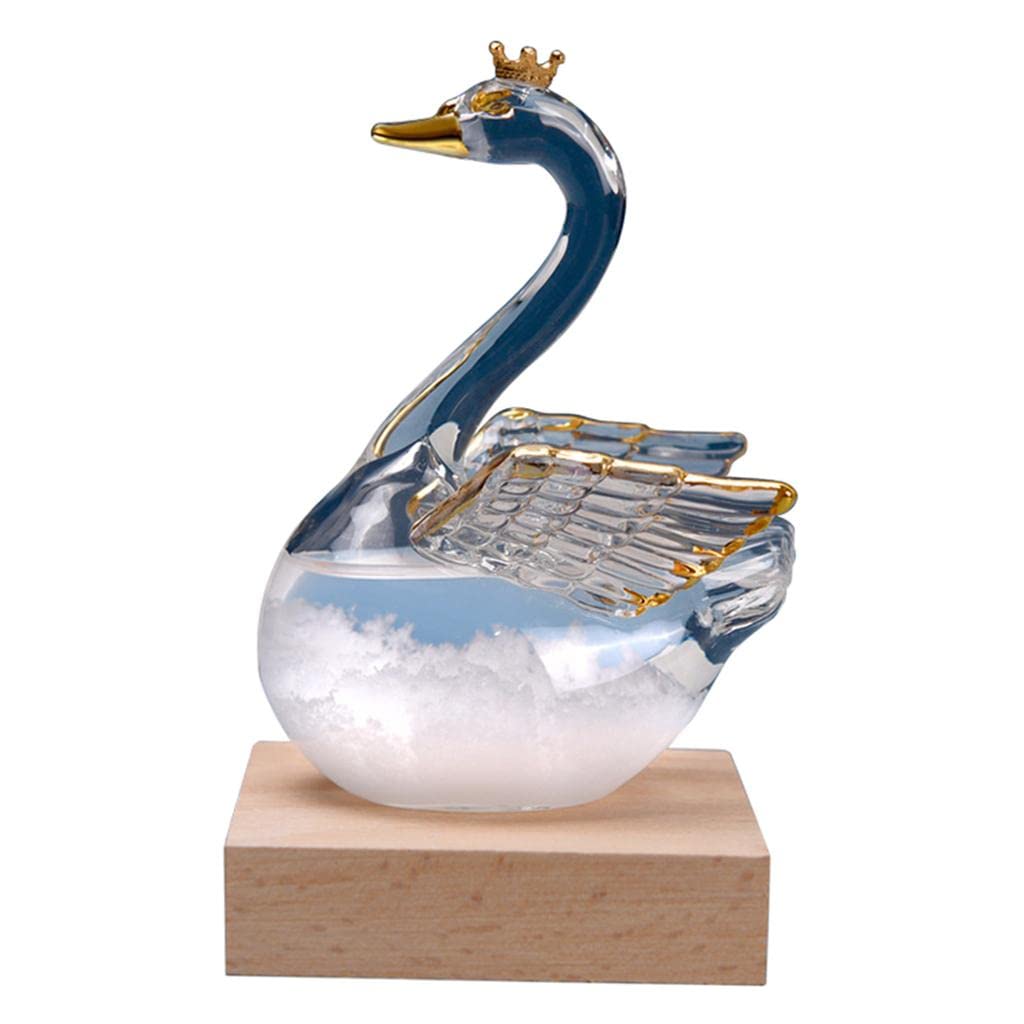 Glass Weather Barometer Forecast, Goose Glass, Weather Station Liquid Barometer Weather Predictor, Creative Desktop Decorative Bottle