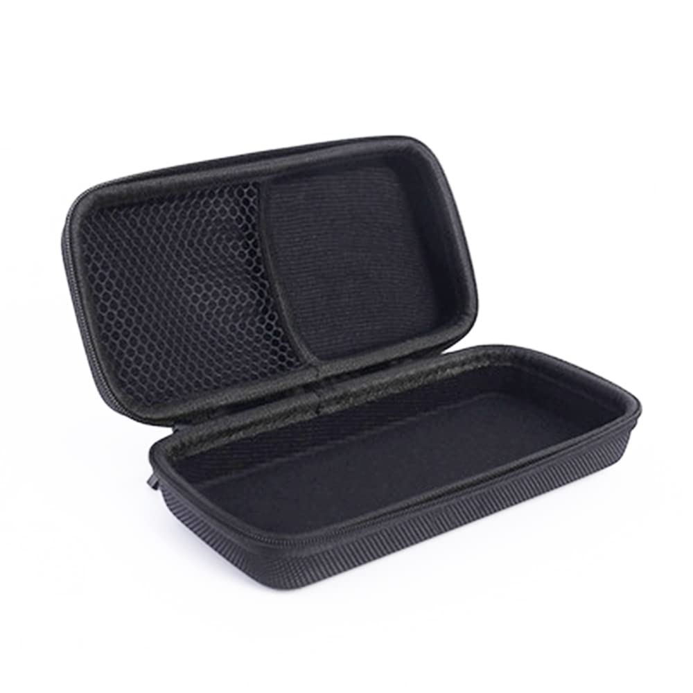 Generic Microphone Storage Box Data Cable Carrying Pouch Cover Portable Travel Electronics Protecting Organizer Case EVA Hard Shell Microphone Cable Box with Mesh Compartment (Black)