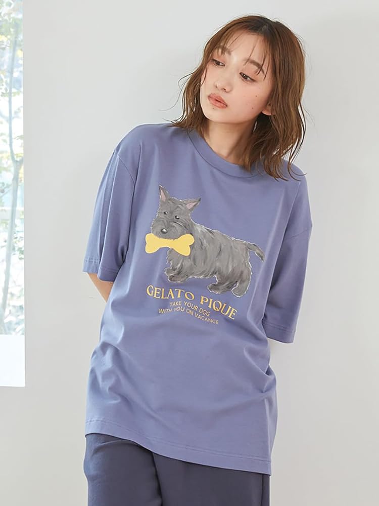 Amazon | [ジェラート ピケ] UNISEXワンポイントTシャツ PUCT252291BLU