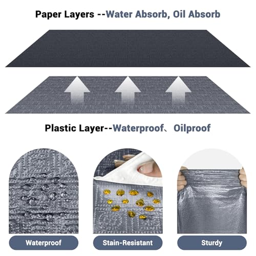 Image of Paper Table Cloths Disposable,Black,54''x108'',15 Pack | Paper Tablecloths for 3-9 Ft Rectangle Tables, Paper & Plastic Party Table Cover, For Birthday, Outdoor, Wedding, Banquet