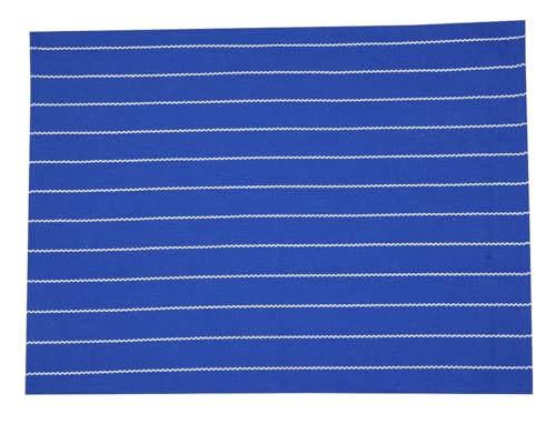 Image of 400 TC Handloom Traditional Cotton Bed Sheet for Single Bed Cover Premium Sustainable Fabric 100% Cotton Multicolor, Striped Pattern Traditional Design (60X90, Blue) Without pillowcovers
