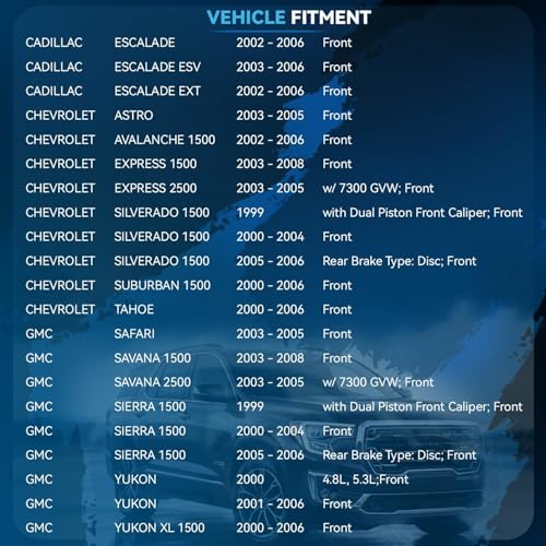 Image of Detroit Axle - Front Driver Side Brake Caliper for 1999-2006 Chevrolet Silverado 1500 GMC Sierra 1500 Astro Tahoe Safari Savana Express 2500 Yukon XL Cadillac Escalade Brake Caliper Replacement