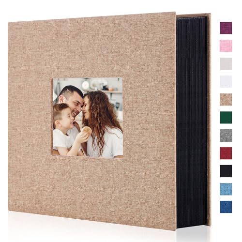 Miaikoe Photo Album 6x4 1000 Pockets Slip in Large Capacity Album for Family Wedding Anniversary Linen Album Book Holds 1000 Horizontal and Vertical 10x15cm Photos(1000 Pockets