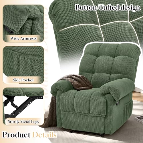 Sillón reclinable manual verde con brazo ajustable miniatura 5