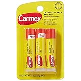 Carmex Lip Balm, Moisturizing, Original.15 Ounce, 3 ct. (Four Packs of 3)