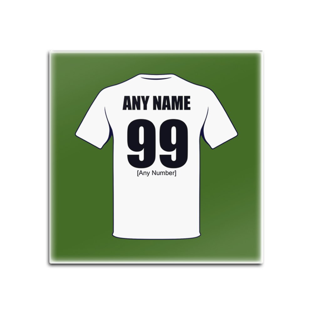 UNIGIFT Personalised Gift - Derby County Glass Square Coasters (Football Club Design Theme, Colour Options) - Any Name/Message on Your Unique Mat Pad - The Rams
