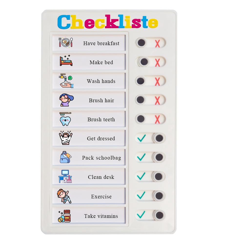 Checklist Board, Stick-On Task List, Reusable Memo Board for Children ...