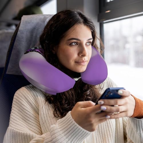 Almohada de viaje de poliéster con diseño mariposa miniatura 6