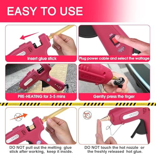 Image of Paintless Dent Removal Hot Glue Gun Kit, 100W PDR Glue Gun for Dent Repair, 1-2Min Fast Heating Glue Gun with 15 Glue Sticks, Professional Auto Body Dent Puller Tool