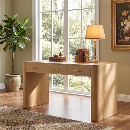 Merax Large Wood Desk with Drawers