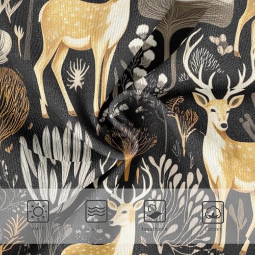 Joisal Girls Underwear Toddlers 2t Cotton Panties for Girl Aesthetic Briefs Undies Kids Elegant Deer Antlers Black2