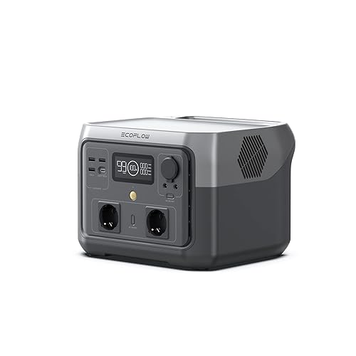 Immagine del prodotto ECOFLOW Centrale Elettrica Portatile RIVER 2 MAX, Batteria LiFeP04 da 512Wh/ ricarica rapida in 1 ora, Uscita fino a 1000W, Generatore solare per campeggio/camper/uso domestico