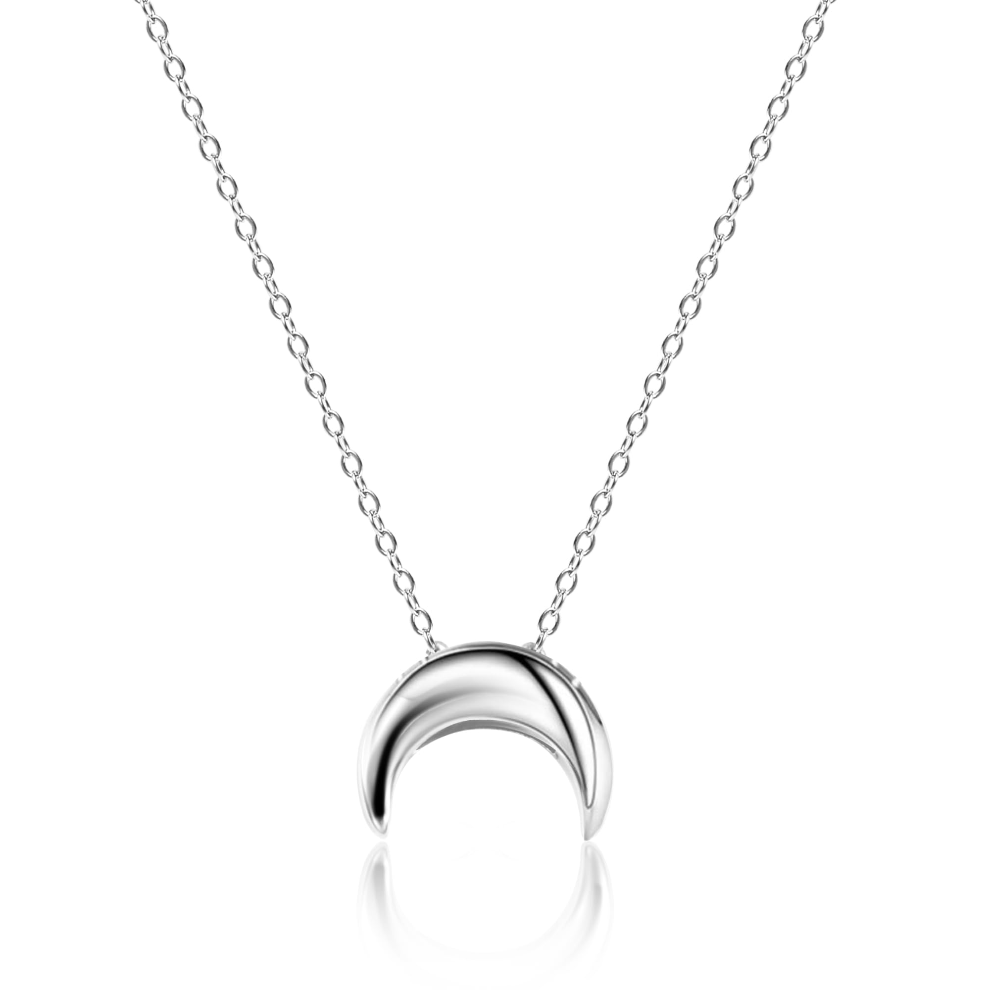 ALEXCRAFT Collar de mujer de plata 925 con cadena de plata de circonitas, regalo para mujeres, novias y niñas