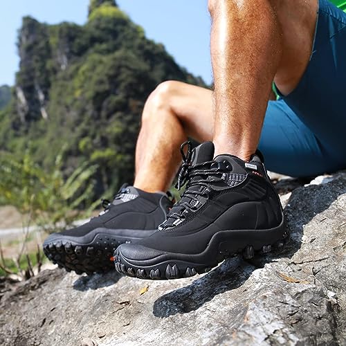 Image of Men's Waterproof Hiking Boots Mid Height Outdoor Shoes