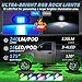 8Pods RGB LED Rock Lights Kit with APP/RF Remote Control, Bright Underglow with Dual Zone Brake Multicolor Neon Underbody Light Waterproof 12V for Trucks Pickup Jeep Golf Cart SXS ATV