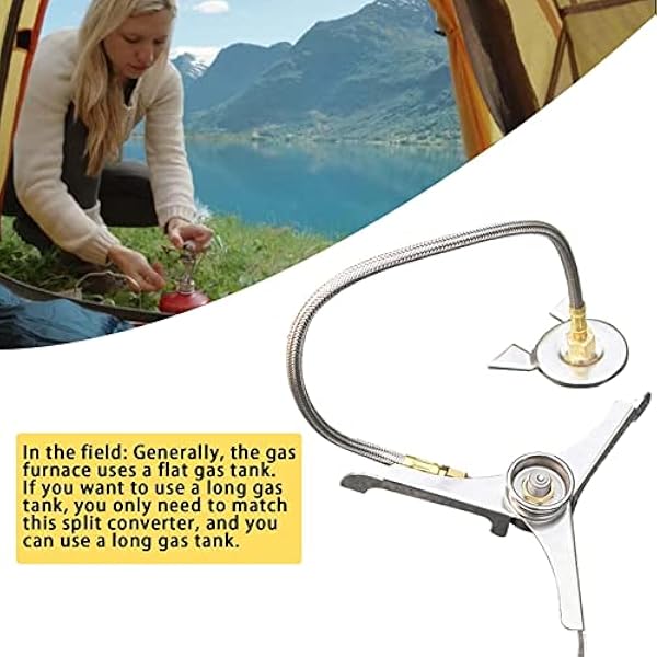 5 Pcs Camp Stove Converter | Campingspiskonverter i rostfritt stål - Camp Stove Adapter Passar för gastank Ansluter Camping Spis, Blackstone Griddle, Buddy Heater, Jingling